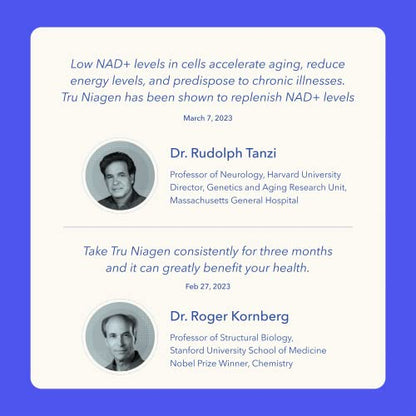 TRU NIAGEN - Patented Nicotinamide Riboside NAD+ Supplement. NR Supports Cellular TRU NIAGENUS supplements