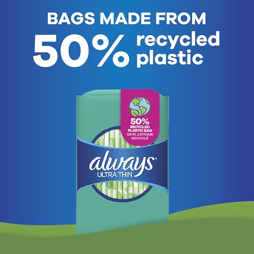Always Ultra Thin, Feminine Pads For Women, Size 1 Regular Absorbency, With Wings, Unscented, 46 Count AlwaysAu supplements