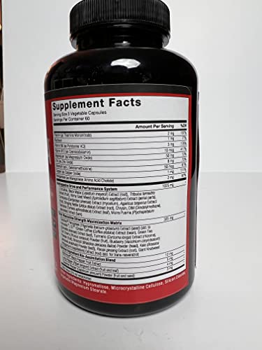 FORCE FACTOR Test X180 Alpha Max, 2-Pack, Total Testosterone and Nitric Oxide Booster Force FactorAu supplements