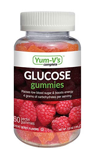 YumVs Complete Glucose Gummies, Raspberry Flavor, (60 Ct); Chewable YUM-V'SUS supplements