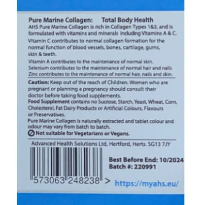 AHS Pure Marine Collagen 120 Tablets AHSUS supplements