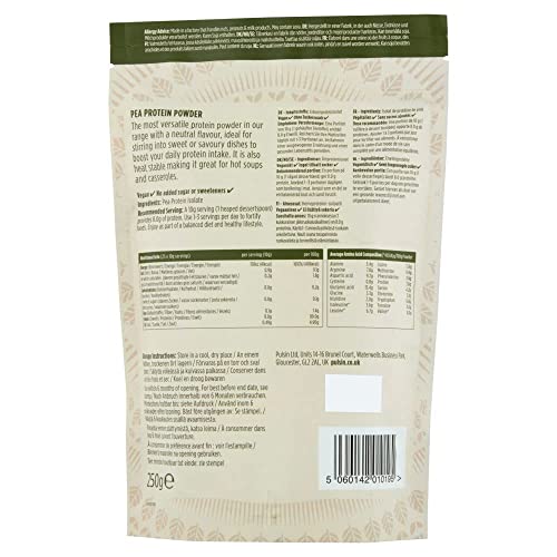 Pulsin - Unflavoured Vegan Pea Protein Powder - 250g - 8.0g Protein, 0g Carbs, 41 Kcals Per Serving PulsinAu supplements