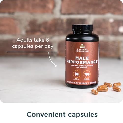 Ancient Nutrition Organ Supplements for Men, Grass-Fed and Wild Organ Complex Capsules, Liver, Prostate, Pancreas Supports Male Performance, Healthy Aging, 180 Ct Ancient NutritionAu supplements