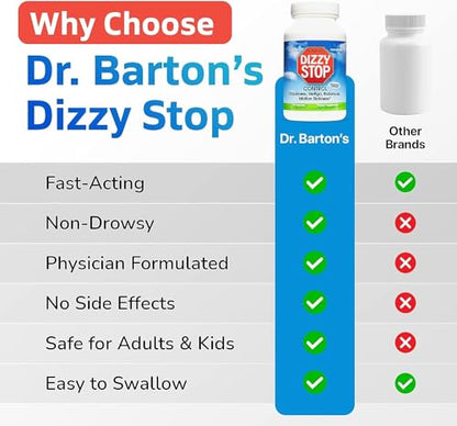 Dizzy Stop Dr. Barton’s All-Natural Vertigo Comfort, Inner Ear Balance Supp Dizzy StopUS supplements