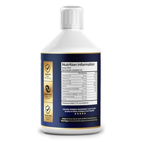 Nutrality Marine Collagen Sugar Free Liquid | Peptides, Hyaluronic Acid, Silica, Biotin, 10000mg Type 1 NutralityAu supplements