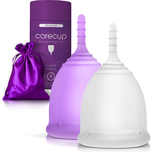 CareCup Menstrual Cups - Set of 2 Reusable Period Cups - Premium Design with Soft, Flexible CarecupAu supplements