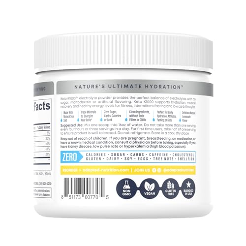 Hi-Lyte Keto K1000 Electrolyte Powder | Lemonade | Hydration Supplement Drink Mix Hi-LyteAu supplements