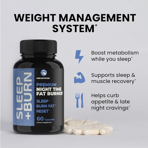Night Time Fat Burner to Shred Fat While You Sleep | Hunger Suppressant, Carb Blocker Nobi NutritionUS supplements
