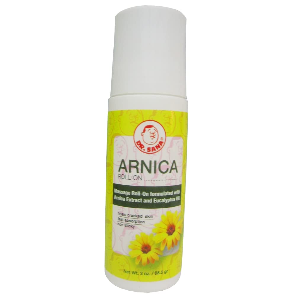 Dr Sana Arnica Roll-On. Topical Analgesic and Moisturizer. Soothes Dry and Cracked Skin. 3 oz. Pack of 3 Dr. SanaAu supplements