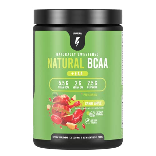 InnoSupps Natural Vegan BCAAs + EAA (Candy Apple) Enhanced Workouts, Muscle InnoSuppsUS supplements