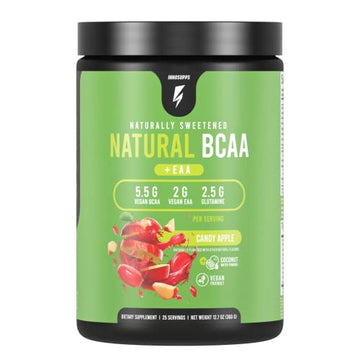 InnoSupps Natural Vegan BCAAs + EAA (Candy Apple) Enhanced Workouts, Muscle InnoSuppsUS supplements