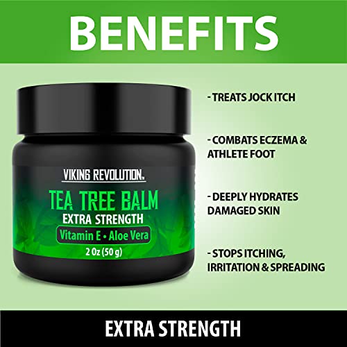 Viking Revolution Tea Tree Oil Cream - Super Balm Athletes Foot Cream - for Eczema Viking RevolutionUS supplements