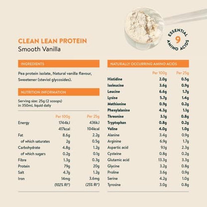 Vegan Protein Powders by Nuzest - Clean Lean Protein - Smooth Vanilla - Plant Based Pea Protein Shake NuzestUS supplements