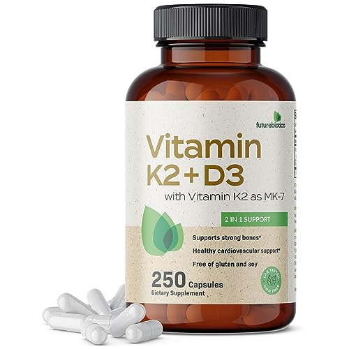 Futurebiotics Vitamin K2 (MK7) with D3 Supplement - Non-GMO Formula - 5000 IU Vitamin FuturebioticsUS supplements