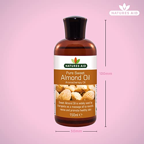 Natures Aid Almond Oil, Pure, Sweet Almond Oil, Massage Oil, Suited to Dry, Sensitive Skin natures aidUS supplements