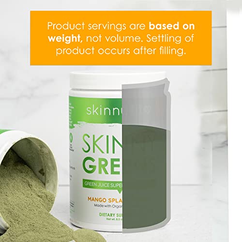 SkinnyFit Mango Splash Skinny Greens, Green Juice Superfood Powder, Natural Energy SkinnyFitUS supplements