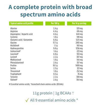 Vegan Collagen Powder, Natural Vanilla Flavour, Plant-Based Peptide Protein Supplement Igennus Healthcare NutritionUS supplements
