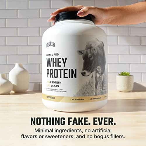 Levels Grass Fed 100% Whey Protein, No Hormones, Cappuccino, 5LB Levels NutritionUS supplements