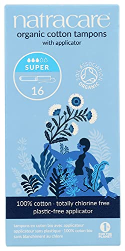 Natracare Organic Cotton Super Tampons with Cardboard Applicator, Plastic Free, Chlorine Free NATRACAREAu supplements