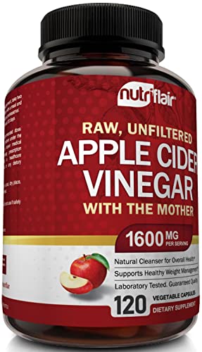Apple Cider Vinegar Capsules with The Mother - 120 Vegan ACV Pills NutriFlairUS supplements