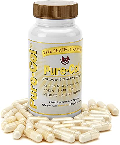 Pure-COL Collagen 90 Capsules 400mg Bio-Active Matrix High Strength Collagen Tablets The Perfect RangeAu supplements