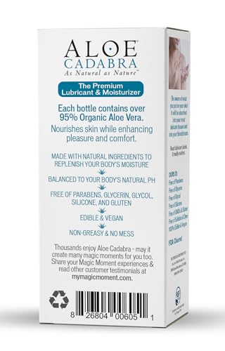 Aloe Cadabra Natural Water Based Personal Lube, Organic Lubricant for Her, Him & Couples, Unscented Aloe CadabraAu supplements