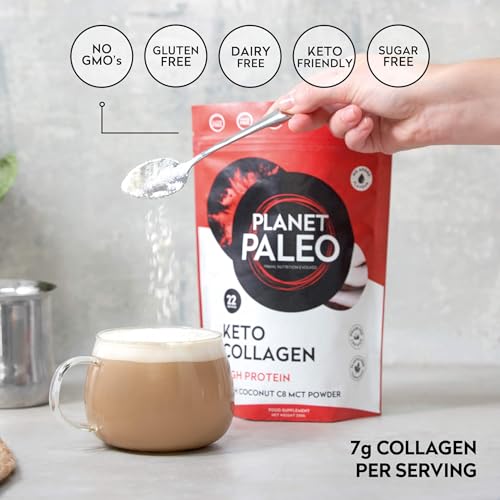 Planet Paleo Keto Collagen Powder (220g, 22 Servings) - Grass-Fed, High Protein Planet PaleoAu supplements
