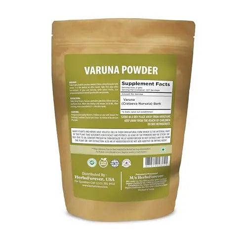 HerbsForever Varuna Powder – Crataeva Nurvala – Prostate Health – Support Prostatic, Kidneys, Gall Bladder and Urinary Tract Health – Non GMO, Organic, Vegan – 454 GMS HerbsforeverAu supplements