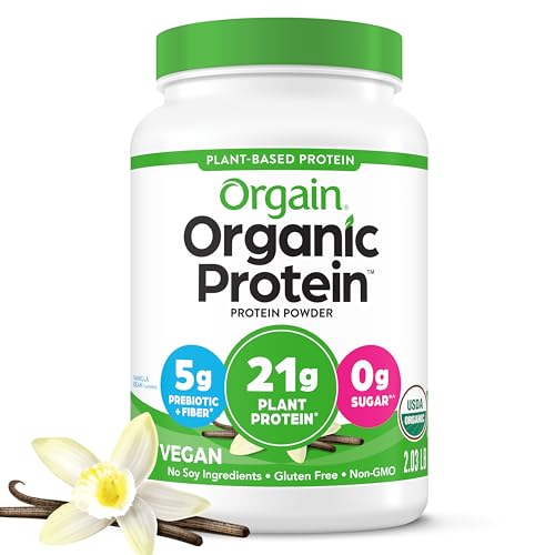 Orgain Organic Vegan Protein Powder, Vanilla Bean - 21g Plant Based Protein, Gluten Free OrgainUS supplements