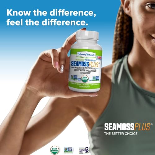 Power By Naturals Sea Moss Plus - USDA Certified Organic Wildcrafted Irish Seamoss Power By NaturalsUS supplements