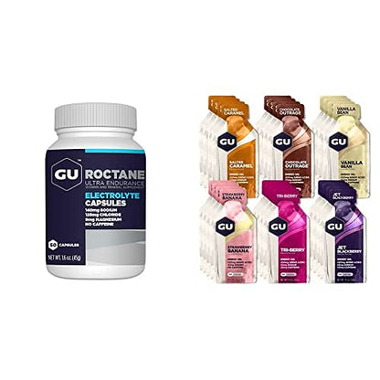 GU Energy Variety Pack, Roctance Ultra Endurance Electrolye Capsules GU EnergyUS supplements