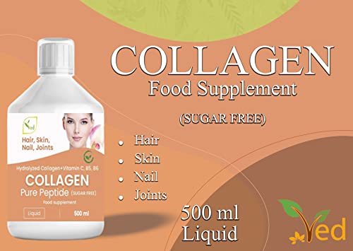 Liquid Collagen Peptides Supplement, Faster Absorption Dietary Hydrolyzed Drink VedAu supplements