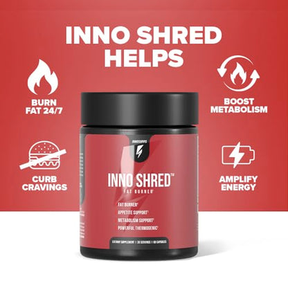 Inno Shred - Day Time Fat Burner | 100mg Capsimax, Grains of Paradise, Organic Caffeine InnoSuppsUS supplements