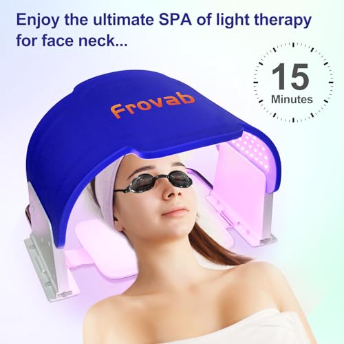 Frovab 7 in 1 Colors LED Light Therapy Mask, Red & Blue Face Mask Light Therapy, Portable & Flexiable FrovabAu supplements