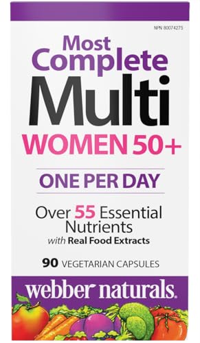 Webber Naturals Women's 50+ Most Complete Multi, 90 Vegetarian Capsules Webber NaturalsAu supplements