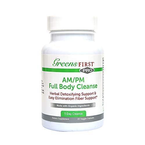Greens First Full Body AM/PM Cleanse, 20 Veggie Capsules – Supplement for Natural Detox Greens FirstUS supplements
