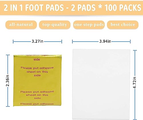 Foot Pads maguja 100Pcs Deep Cleansing Foot Pads for Stress Relief | Better Sleep | Foot Care magujaAu supplements