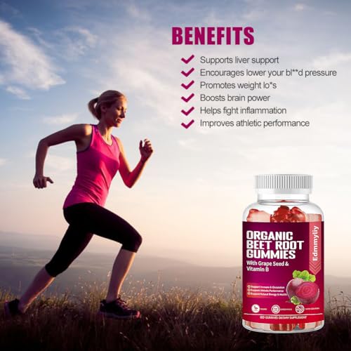 Organic Beet Root Gummies 1500mg for Men Women Beet Root for Athletic, Performance EdmmyliyAu supplements