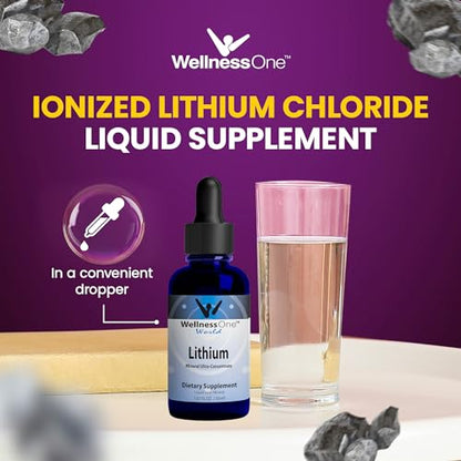 WellnessOne Liquid Lithium Supplements - Ionic Lithium Supplement Liquid WellnessOneUS supplements