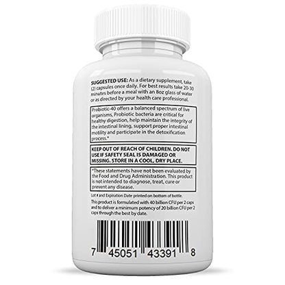 Justified Laboratories (2 Pack) Clear Nails Plus Max Pills 40 Billion CFU Probiotic Supports Justified LaboratoriesUS supplements