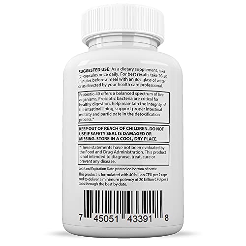 Justified Laboratories (2 Pack) Clear Nails Plus Max Pills 40 Billion CFU Probiotic Supports Justified LaboratoriesUS supplements