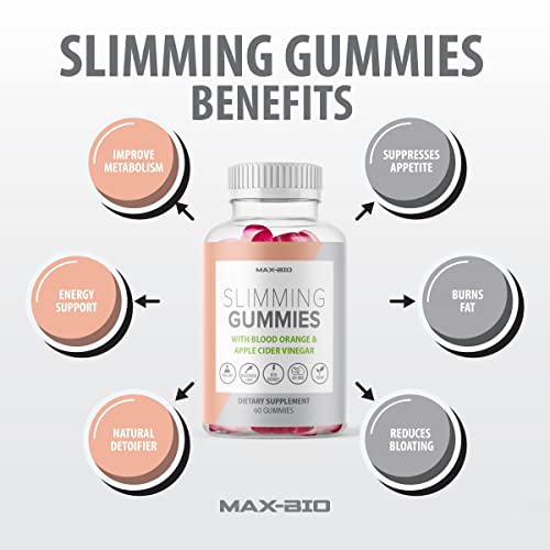 (Official 2 Pack) Slimming Gummies It Works with Apple Cider Vinegar and Sicilian Blood Orange Extract Max-BioAu supplements