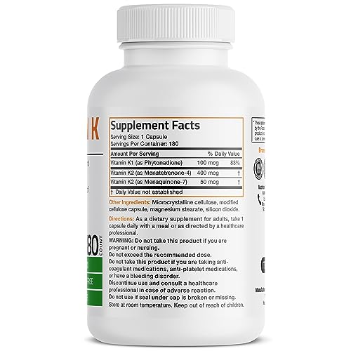 Vitamin K Triple Play (Vitamin K2 MK7 / Vitamin K2 MK4 / Vitamin K1) Full Spectrum BronsonUS supplements