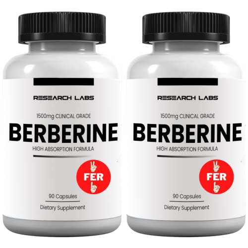 Research Labs 2 Fer 1 Ad - 1500mg Clinical Grade Berberine High Absorption Formula Research LabsUS supplements