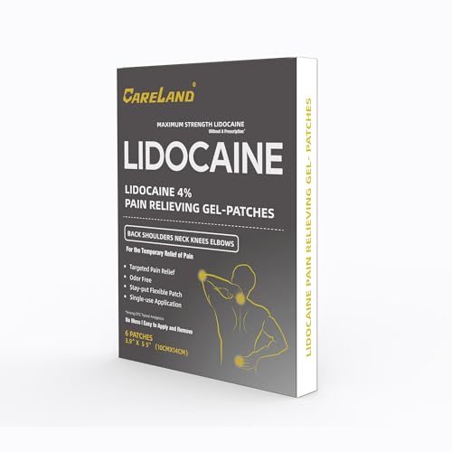 CARELAND Lidocaine Gel Patch, 18 Count Maximum Strength Pain Patches for Muscle Relief in Neck Knee Back and Shoulders Unscented Numbing Patch for Soothing Nerves, Joints CARELANDAu supplements
