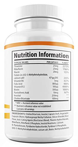 1 Body Vitamin B Complex – 5-MTHF Folate with B1, B2, B5, B6 1 BodyAu supplements