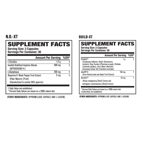 Jacked Factory Nitrosurge Pre Workout, N.O. XT Nitric Oxide Supplement & Build-XT Daily Jacked FactoryAu supplements