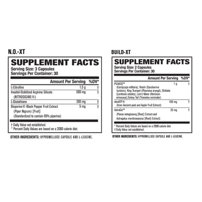 Jacked Factory Nitrosurge Pre Workout, N.O. XT Nitric Oxide Supplement & Build-XT Daily Jacked FactoryUS supplements