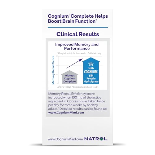 Natrol Cognium Complete, Dietary Supplement for Brain Health, Brain Health Supplements for Adults, 60 Capsules, 30 Day Supply NatrolAu supplements