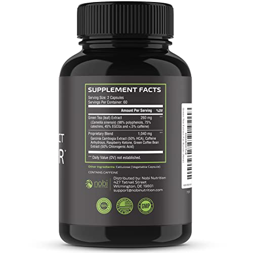 Green Tea Weight Loss Pills with Green Coffee Bean Extract | Belly Fat Burner, Metabolism Nobi NutritionUS supplements